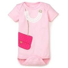 Розовое ожерелье, детское боди Hooyi, Одежда для новорожденных, боди для маленьких девочек, комбинезоны, 100% хлопок 2024 - купить недорого