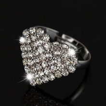 Anillo de boda en forma de corazón para mujer, joya de gran oferta, joya plateada, abalorio de moda, anillo de boda de piedra de cristal para mujer R014 2024 - compra barato