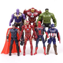 Vengadores Infinity War Hombre de Hierro de Capitán América Hulk Thanos Spiderman Thor Hulkbuster de acción | PVC figuras de acción juguetes 7 unids/set 2024 - compra barato