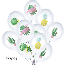 Omilut воздушные шары Фламинго с листьями ладони, тропический ананас, Декор, латексные воздушные шары, летние одноразовые салфетки для вечеринки на день рождения 2024 - купить недорого
