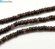 Doreen Box hot- Natural Coconut Wood Column Loose Beads For DIY Jewelry Making 5mm(1/4") Dia. Approx 520Pcs (B18328) 2024 - buy cheap