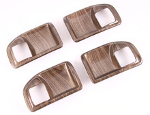 Wood Grain ABS Interior Car Inner Handle Bezel Decor Bowl Frame Cover Trim Styling For Jeep Wrangler 2011-2017 4Doors 2024 - buy cheap