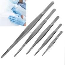 5 Sizes Toothed Tweezers Barbecue Stainless Steel Long Food Tongs Straight Home Medical Tweezer Garden Kitchen BBQ Tool DropShip 2024 - buy cheap