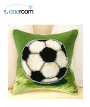 CX0193 Football  DIY Acrylic Yarn Embroidery Pillow Tapestry Canvas Cushion Front Cross Stitch Pillowcase 2024 - buy cheap