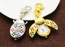 1pcs/lot Gold and silver beetles pattern jelly quartz pocket watch women children Christmas gift pendant necklace watch 2024 - buy cheap