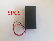 Hot 5 pcs 9 V Caso De Armazenamento Da Bateria de Plástico Box Titular Com Leads ON/OFF Switch DEC22 2024 - compre barato