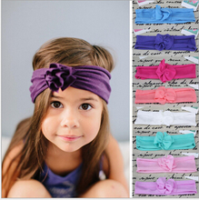 10pcs Wholesale Cotton Elastic Newborn Baby Girls Headband Flower Hair Band Children Knot Headband Baby Turban bandeau bebe 2024 - buy cheap