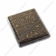 Mettle High Quality Men's Cigarette Case with Gift Box for 16pcs Vintage Metal Cigarette Box on Sale 2024 - buy cheap