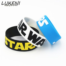 LUKENI  1PC Wide Band Star Wars Silicone Wristband Bracelet 3 Colours Available for Game Fans Bracelets&Bangles Gift SH118 2024 - buy cheap