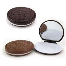 Free Shipping Cocoa Cookies Design Mirror Make Up And Comb 2022 - купить недорого