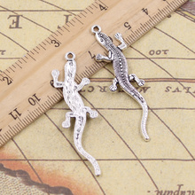12pcs Charms Lizard Gecko 56x15mm Tibetan Bronze Silver Color Pendants Crafts Making Findings Handmade Antique DIY Jewelry 2024 - buy cheap
