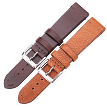 Watch Accessories Genuine Leather Watch Strap Band 18mm 20mm 22mm Women Men Handmade Watchbands Bracelet For Watches 2024 - buy cheap