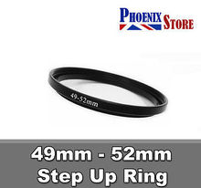 10pcs 49mm-52mm 49-52 mm 49 to 52 Step Up Filter Ring Stepping Adapter Adaptor Black 2024 - buy cheap