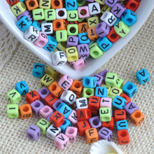 Mixed Color Acrylic Alphabet/Letter square Beads  Spacer Beads For Jewelry Making 6x6mm 200PCs YKL0115X 2024 - buy cheap