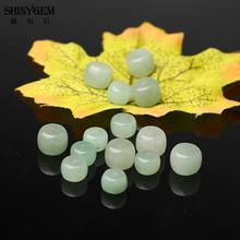 Shinygem miçangas de jade verde, redondas planas 5*8mm/8*10mm, verde chinês rondelle para fazer joias por atacado 20 tamanhos 2024 - compre barato