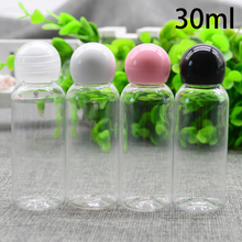 Empty 30ml Cosmetic Plastic Bottle Round Ball Cap Shampoo Shower Gel Cream Packing Container Bottles Free Shipping 2024 - buy cheap