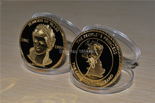 Бесплатная доставка 2 шт./лот, 1 унция Диана принцесса последняя Роза Англии закончена в 24k золотой плакированный монета 2024 - купить недорого