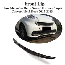 Carbon Fiber Front Bumper Lip Spoiler Aprons for Mercedes Benz Smart Fortwo Coupe Convertible 2-Door 2012-2013 2024 - buy cheap