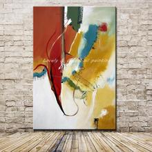 Quadro mintura pop pintura a óleo abstrata moderna, pintada à mão tela arte de parede cartaz para sala de estar decoração de casa presente 2024 - compre barato