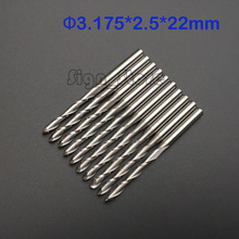 10pcs 1/8" 3.175*2.5MM *22MM Two Flutes Ball Nose Bits Carbide End Mill, Engraving Cutting Tools, CNC Router Cutters, Acryl, PVC 2024 - buy cheap