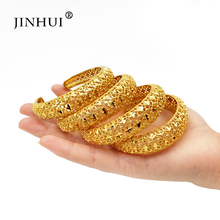 Jin Hui New Fashion lady Luxury Gold Color Jewelry Bangles Ethiopian African Women Dubai Bracelet Party wedding Gifts Adjustable 2024 - buy cheap