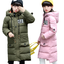 Winter Down Jacket Girl  New Girls Down Coat Winter Children Clothing Hooded Outerwear Girl Jacket Kids Clothes 5-14Y 2024 - buy cheap