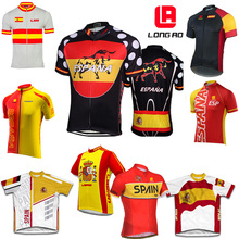 Camisa de ciclismo, camiseta e bretelle para ciclismo, roupa de bicicleta, mtb, secagem rápida, espanha, 2019 2024 - compre barato