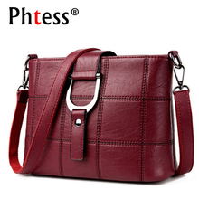PHTESS Luxury Plaid Handbags Women Bags Designer Brand Female Crossbody Shoulder Bags For Women Leather Sac a Main Ladies Bag 2024 - buy cheap