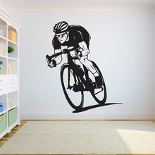 Bicycle Wall Decal Bicycle exercise vinyl Sticker Bedroom DIY sport wall bike motorcycle kids boys teenager room decoration G984 2024 - buy cheap