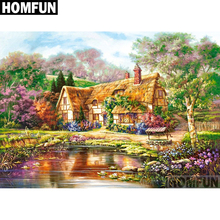 HOMFUN Full Square/Round Drill 5D DIY Diamond Painting "House scenery" Embroidery Cross Stitch 5D Home Decor Gift A05022 2024 - buy cheap