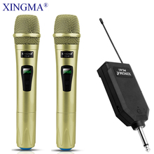 XINGMA PC-K1 Karaoke Microphone Wireless Professional Handheld Dynamic 2 Channels Studio Dual VHF Mic For Computer System KTV PC 2024 - buy cheap