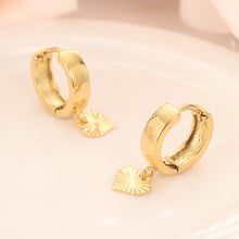 Bangrui gold loveHeart Earring For Girls/Ladies Birthday Gift Trendy Gold Color Engagement /Wedding Bands Promise Earring 2024 - buy cheap