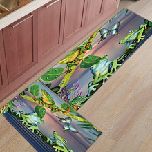 2pcs/set Cartoon Butterfly Frog Green Leaves Doormat Entrance Front Door Rug Bathroom Kitchen Living Room Carpet Floor Mats 2024 - buy cheap