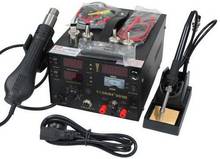 220V SAIKE 909D Soldering/Hot air gun rework station 3 in1 Soldering iron+Hot Air Gun+Power Supply+Welding gift 2024 - buy cheap