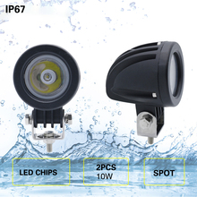 Luz Led de trabajo para todoterreno, foco de luz antiniebla de 2 pulgadas, 10w, 12v, 24v, para motocicleta, 4x4, ATV 2024 - compra barato