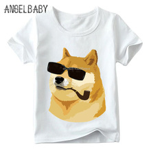 Camiseta divertida con estampado de Doge Deus God PARA niños y niñas, camisa de manga corta con estampado de perro/shiba Inu, color blanco suave, ooo412 2024 - compra barato
