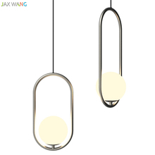 Nordic Industrial Vintage Pendant Light Dining Room Living Room pendant lamp Cafe Bar American Hoop Glass Ball lighting Fixtures 2024 - buy cheap