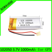 1000mah Lithium-ion Polymer Battery 3.7 V 102050 for MP3 MP4 MP5 GPS KTV Household Battery Amplifier Audio Computer Microphone 2024 - buy cheap