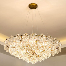 Atmosfera pós-moderna lustre de cristal sala de estar iluminação Nordic personalidade criativa quarto modelo villa clube luxo luz LED 2024 - compre barato