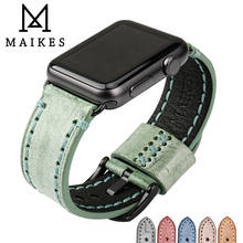 MAIKES Special Leather Watchband Replacement For Apple Watch Band 44mm 40mm / 42mm 38mm Series 4 3 2 All Models Watch Strap 2024 - buy cheap