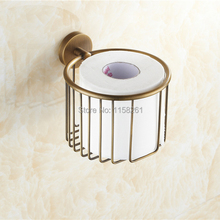 Portarrollos de papel higiénico de latón y bronce, soporte de cesta para almacenamiento de ducha, accesorios de baño, KH-8682 2024 - compra barato