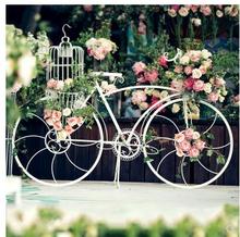 New wedding props iron bicycle decoration shop window decoration European garden floor flower rack. 2024 - buy cheap