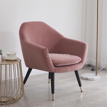 Modern Fashion Living Room Chair With Armrest Flannelette Backrest Bedroom Soft Sofa Side Leisure Chair Home Furniture 2024 - buy cheap