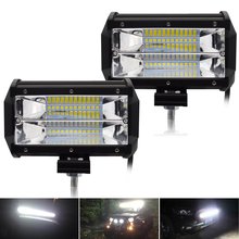 Barra de luz LED de trabajo de 72W, foco de inundación para conducción diurna todoterreno, para camión, coche, barco, ATV, SUV, Tractor, Jeep 2024 - compra barato