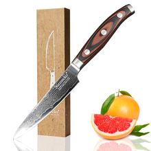 SUNNECKO Damascus Knives Chef Knife Japanese Kitchen Knife Damascus VG10 5" Utility Knives Ultra Pakka Wood Handle Cooking Tools 2024 - buy cheap
