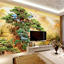 Beibehang-papel tapiz personalizado, murales 3d, boutique, tallado en madera, bienvenida, Palacio de pino, papeles de pared de estilo chino, papel tapiz para decoración del hogar 2024 - compra barato