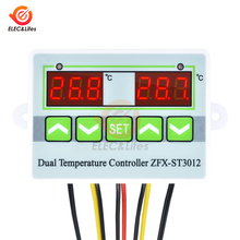 ST3012 DC 24V умный регулятор температуры переключатель светодиодный цифровой двойной электронный термостат датчик температуры датчик нагреватель кулер 2024 - купить недорого