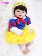 55cm Full Silicone Reborn Doll Toy Lifelike Vinyl Newborn Princess Babies Bebe Alive Lovely Birthday Gift Girls Boneca 2024 - buy cheap