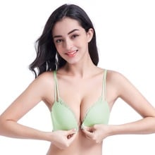 Front Closure Seamless Wireless Bra For Women Push Up Sexy Lace Cotton Small Breast Bra 70 75AB 80AB 85AB Size Front Closure Bra 2024 - buy cheap