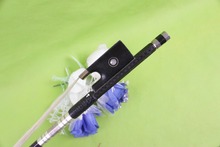 New 1  pcs 4/4 Violin Bow   Carbon Fiber Ebony Frog Round Stick Straight # 01 2024 - buy cheap